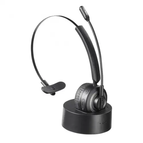サンワサプライ Bluetoothヘッドセット(ノイズキャンセル機能・充電クレードル付き) MM-BTMH66BK